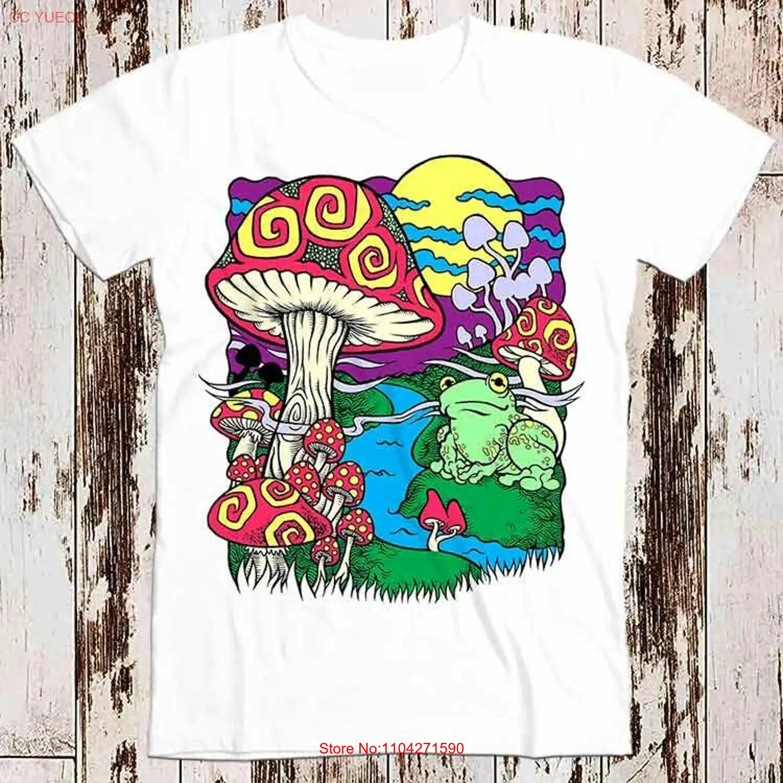 Vintage Fashion Research - Magic Mushroom Frog Toad Dream Psychedelic