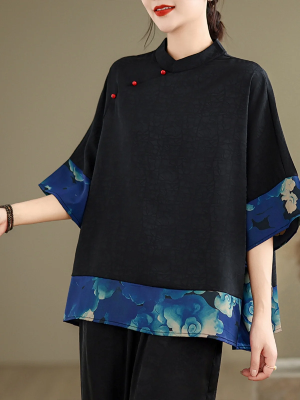Mulberry Silk Chinese Style T- - مراجعة Vintage Fashion Style Female وسعره
