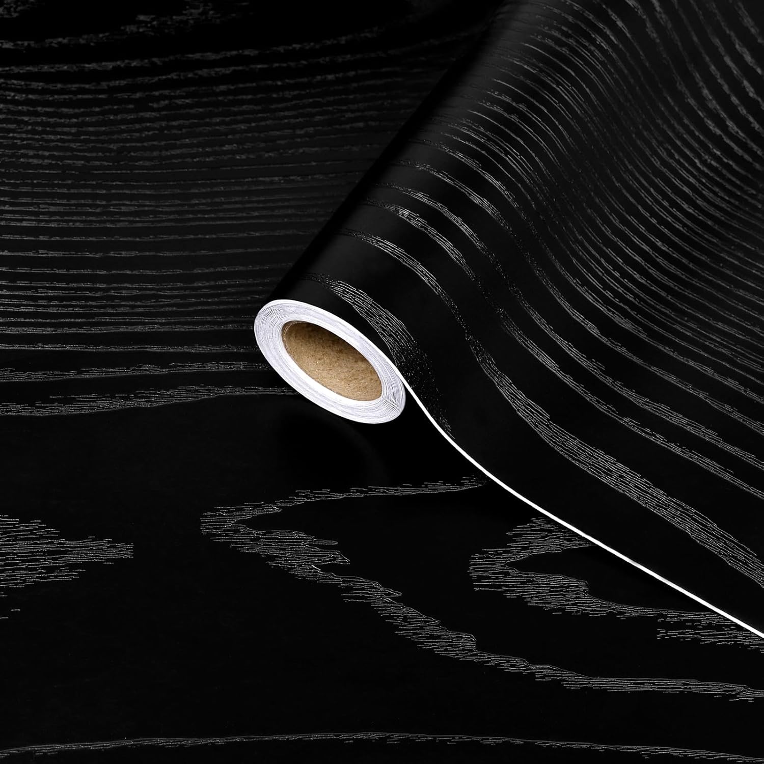 Black wood grain thickening wa - مراجعة Vintage Fashion Wallpaper وسعره