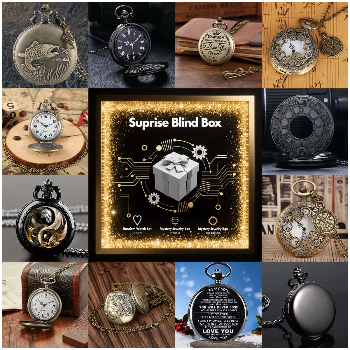 1PC Surprise Mystery Watch Bli - مراجعة Vintage Fashion For Men وسعره