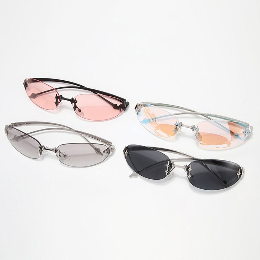 Y2K Style Frameless Sunglasses - مراجعة Vintage Fashion Style Female وسعره