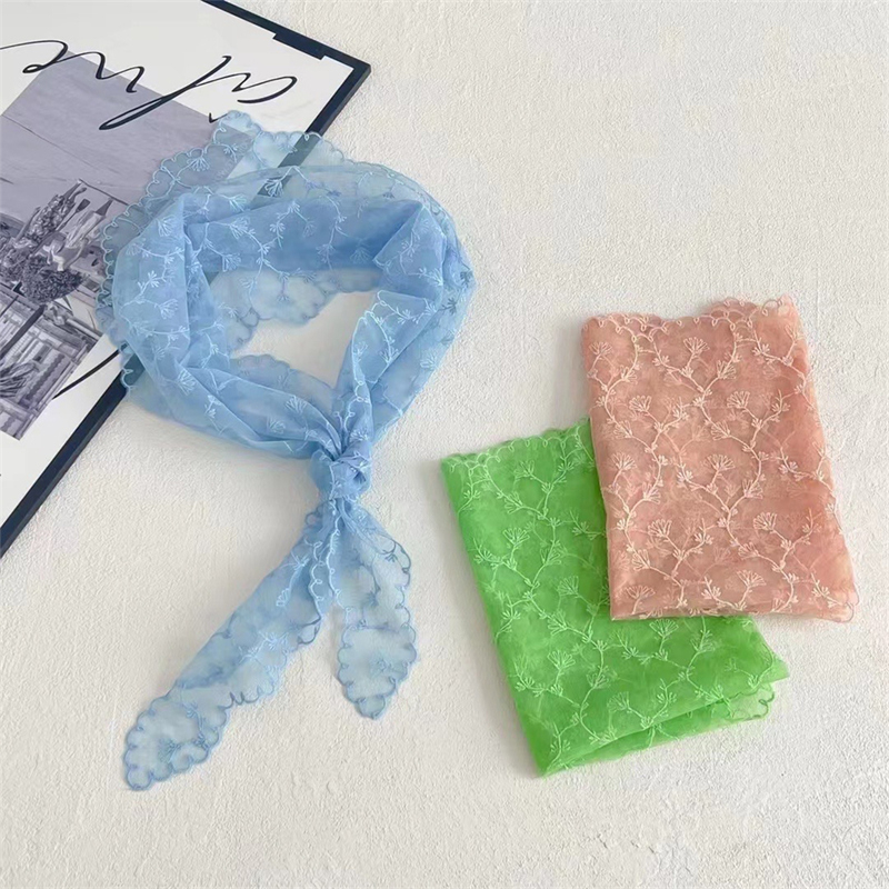Women Lace Triangle Scarf Swee - مراجعة Vintage Fashion Style Female وسعره