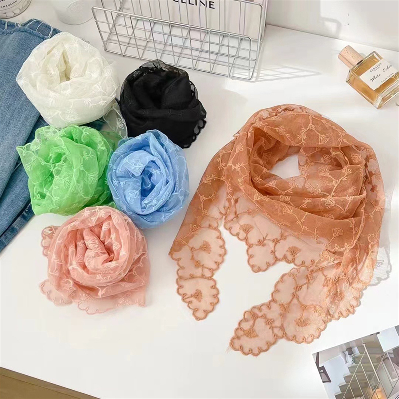 Women Lace Triangle Scarf Swee - مراجعة Vintage Fashion Style Female وسعره