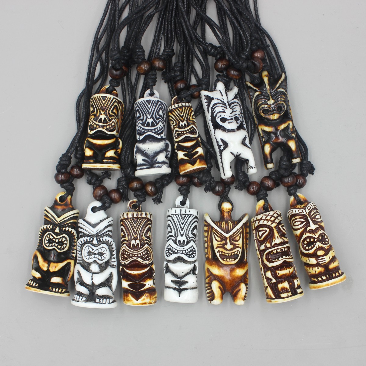 12pcs/Lot Hawaiian Tiki totem  - مراجعة Vintage Fashion Nz وسعره