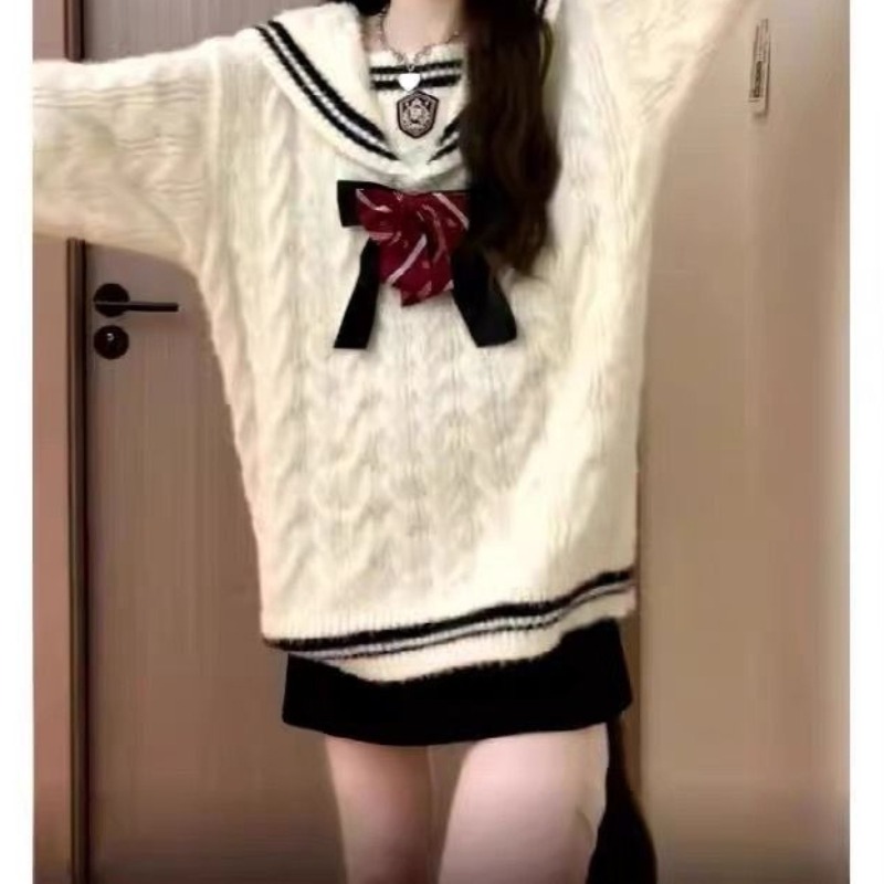 Ezgaga Knitted Sweater Women P - مراجعة Vintage Fashion Style Female وسعره
