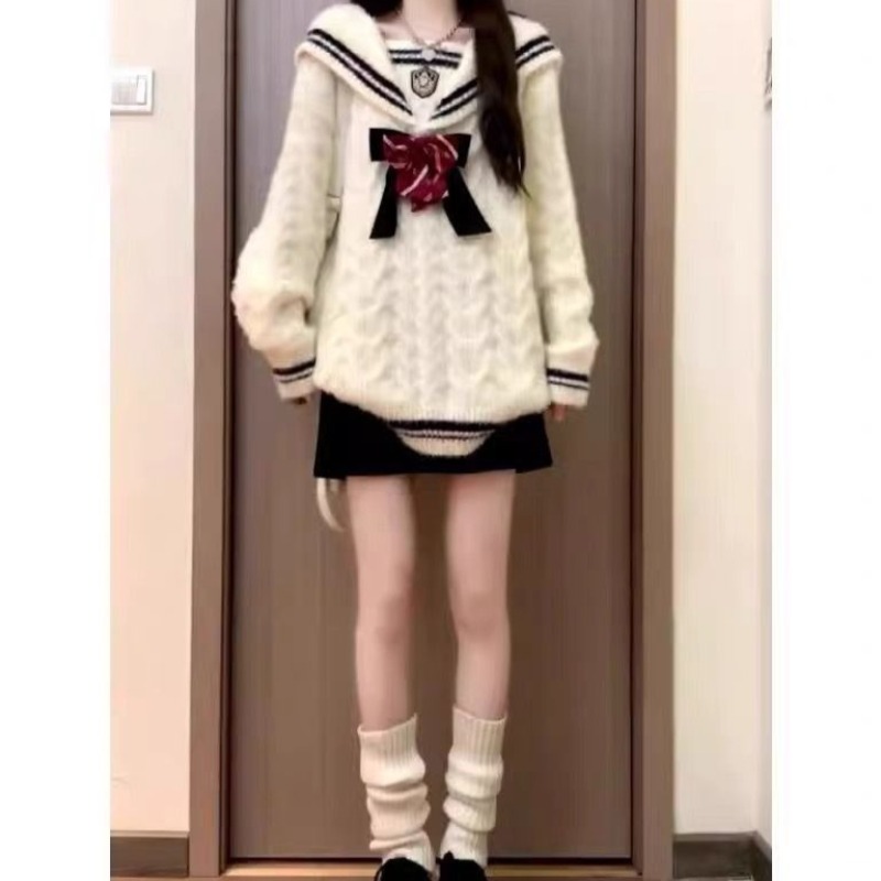 Ezgaga Knitted Sweater Women P - مراجعة Vintage Fashion Style Female وسعره