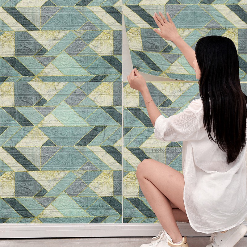 12Pcs 35*30cm High Quality 3D  - مراجعة Vintage Fashion Wallpaper وسعره