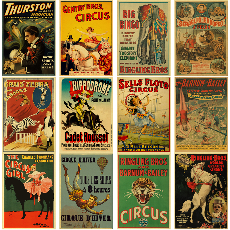 Retro Circus Posters Acrobat M - مراجعة Vintage Fashion Wallpaper وسعره