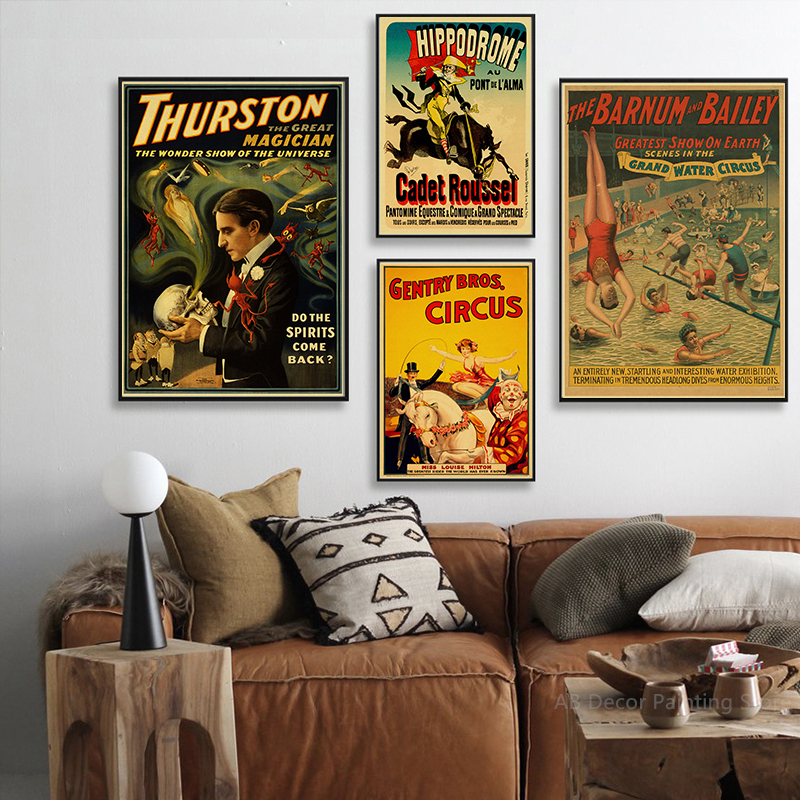 Retro Circus Posters Acrobat M - مراجعة Vintage Fashion Wallpaper وسعره