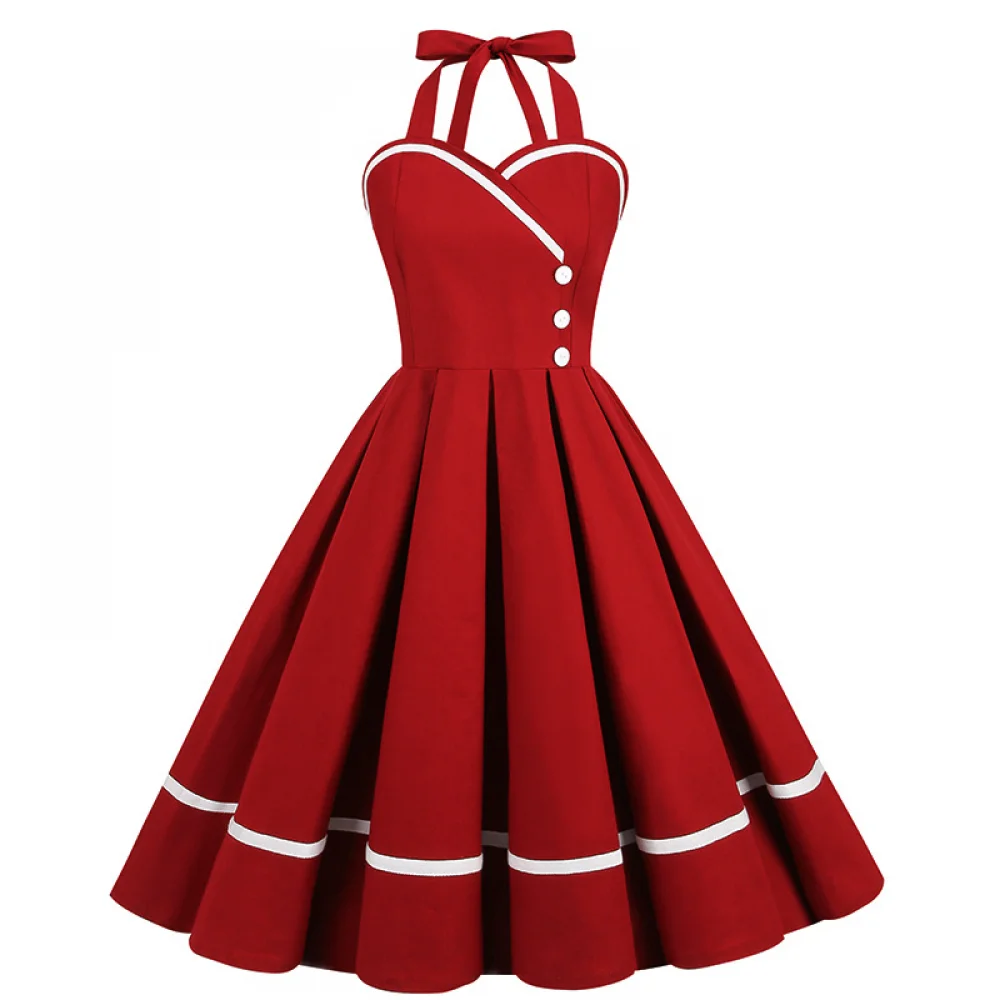 Halloween  50s 60s 80s Retro D - مراجعة Vintage Fashion Dress وسعره