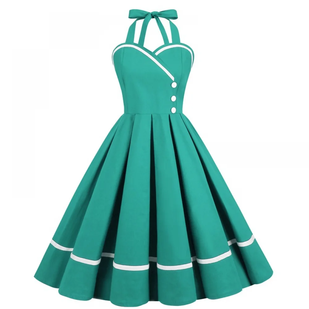 Halloween  50s 60s 80s Retro D - مراجعة Vintage Fashion Dress وسعره