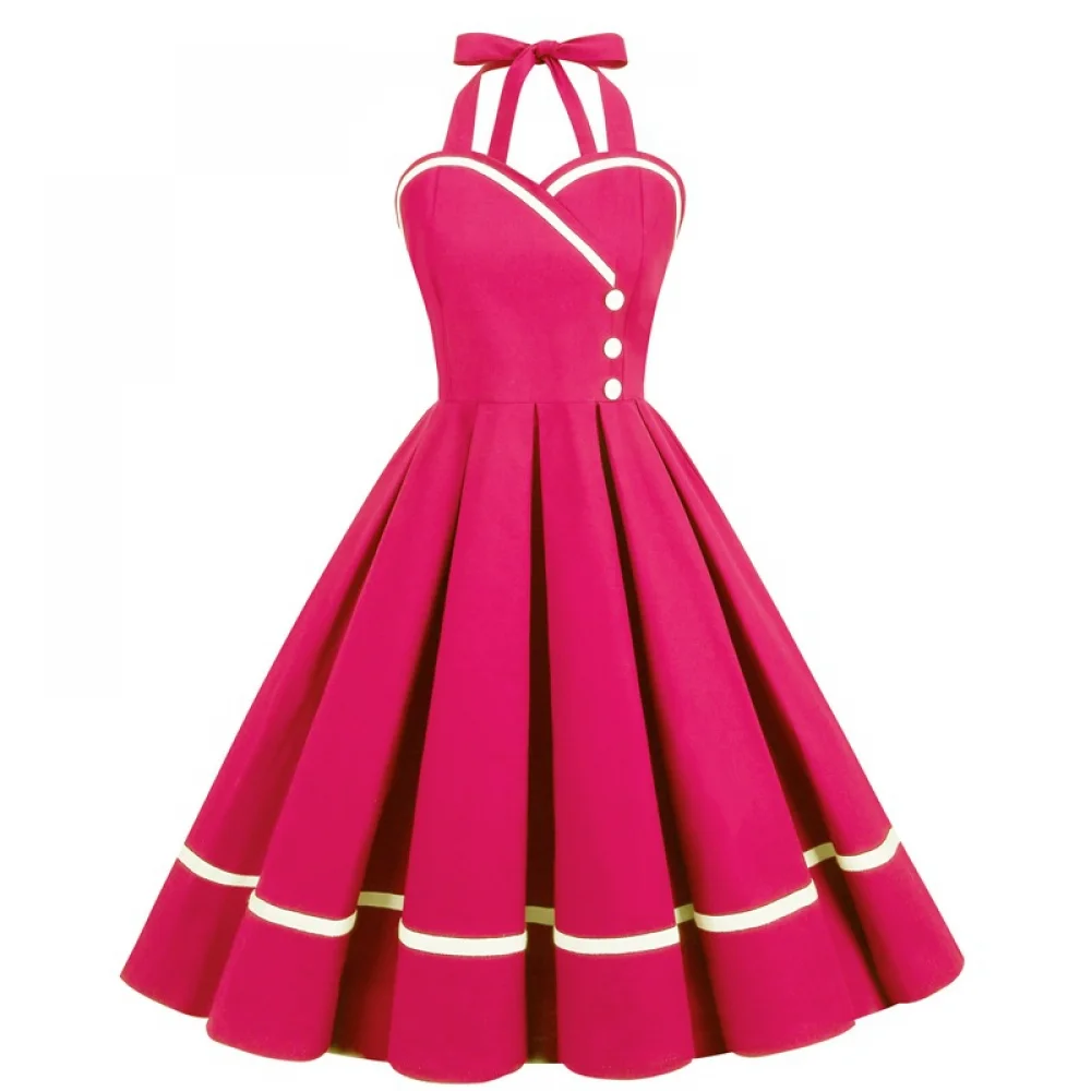 Halloween  50s 60s 80s Retro D - مراجعة Vintage Fashion Dress وسعره