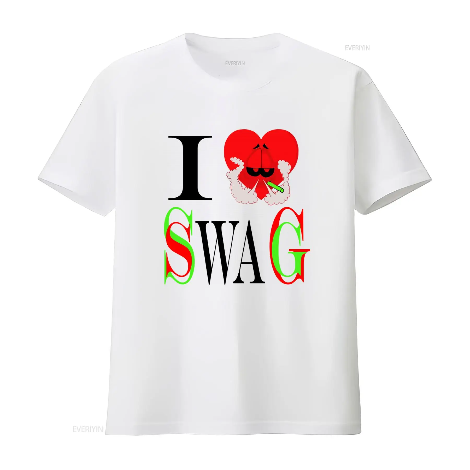 I Swag Heart Print T shirt Ret - مراجعة Vintage Fashion Looks وسعره