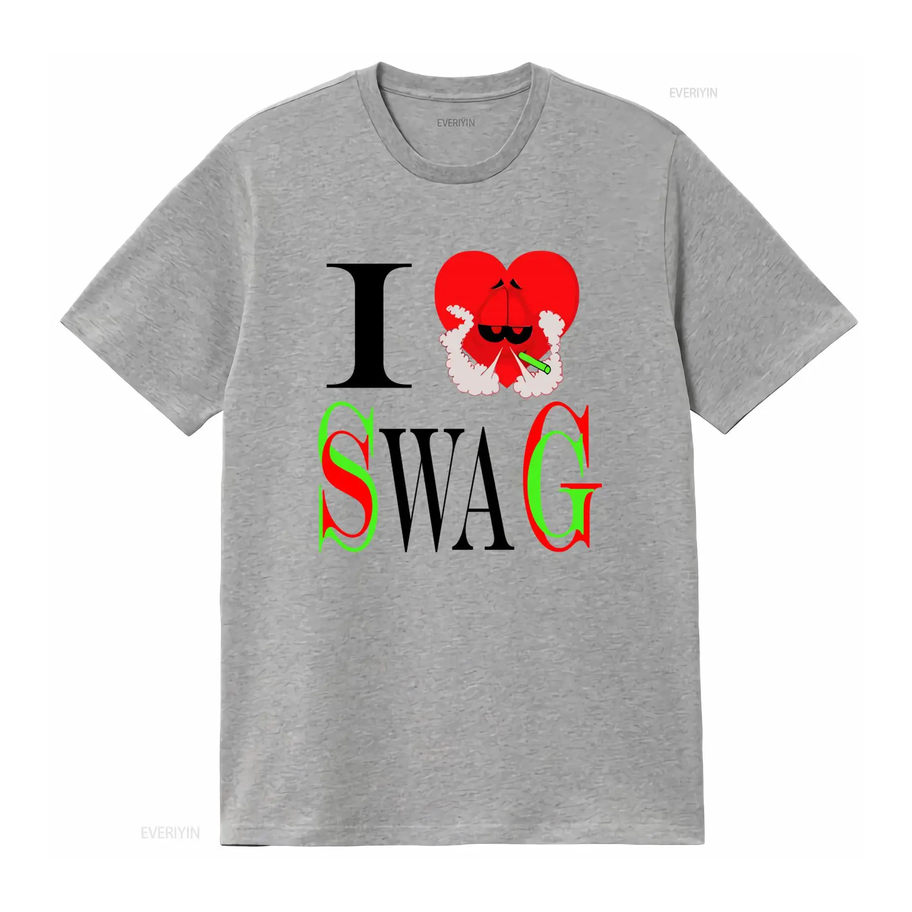 I Swag Heart Print T shirt Ret - مراجعة Vintage Fashion Looks وسعره