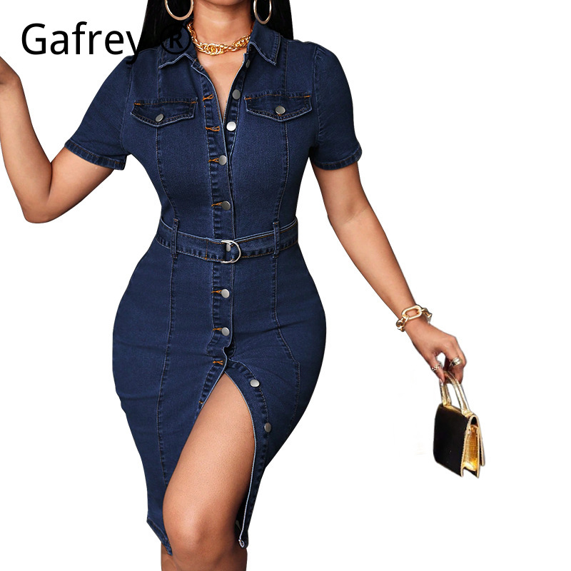 Women Denim Midi Dress Stretch - مراجعة Vintage Fashion Streetwear وسعره