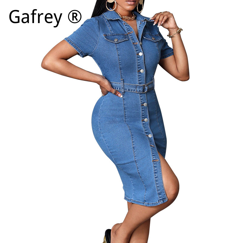 Women Denim Midi Dress Stretch - مراجعة Vintage Fashion Streetwear وسعره