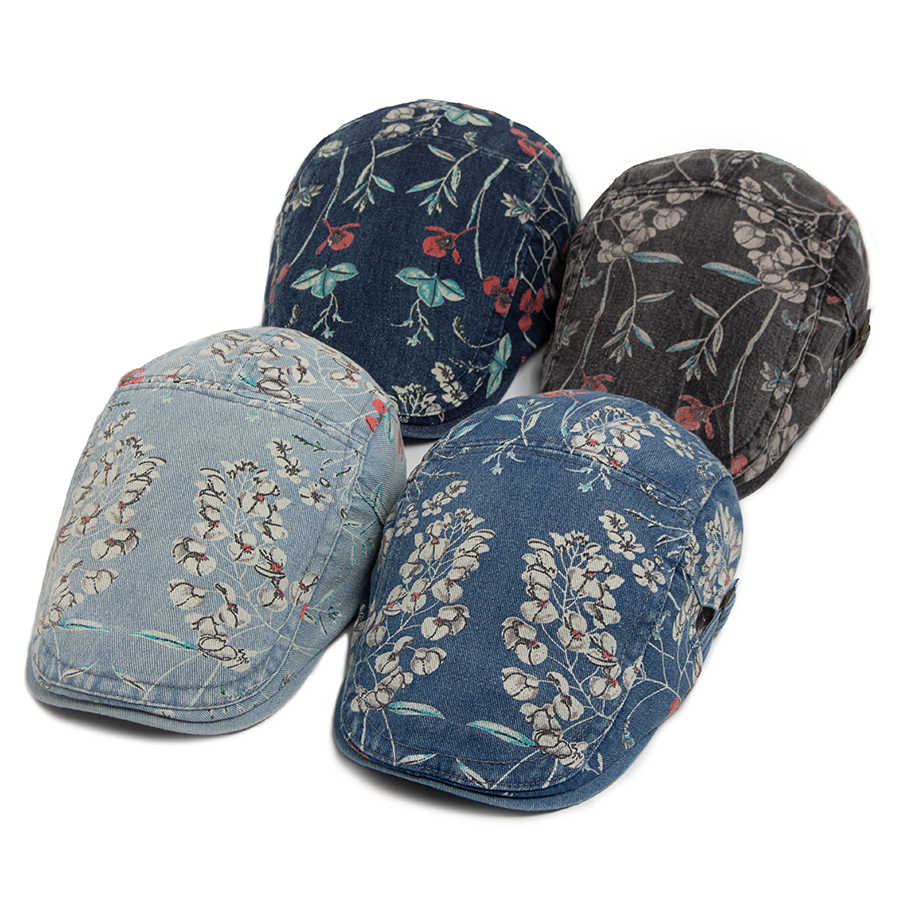 New Vintage Print Denim Beret  - مراجعة Vintage Fashion Nz وسعره