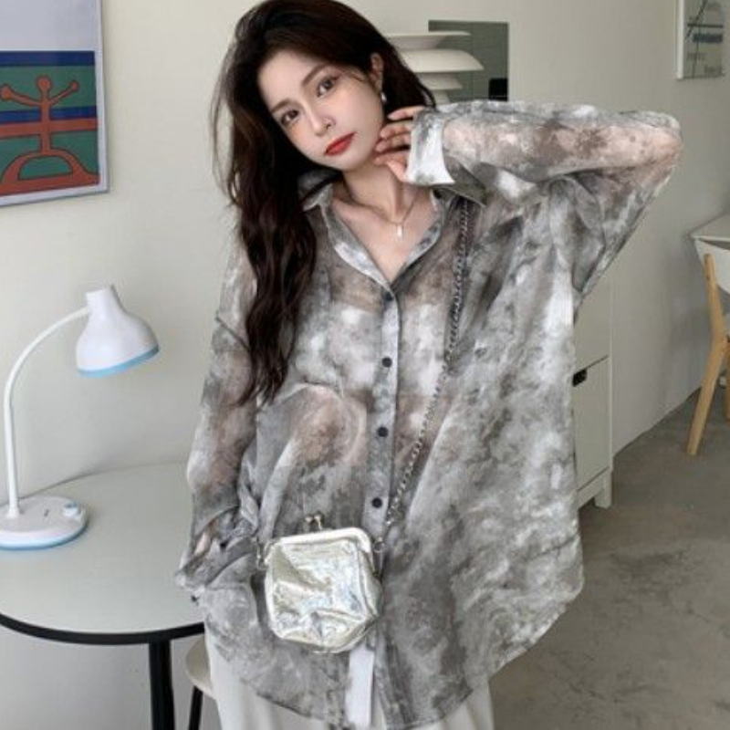 Tie Dye Shirts Women Loose Sun - مراجعة Vintage Fashion Style Female وسعره