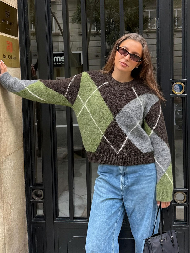 HH Women Fashion Argyle Knitte - مراجعة Vintage Fashion Trends 2026 وسعره