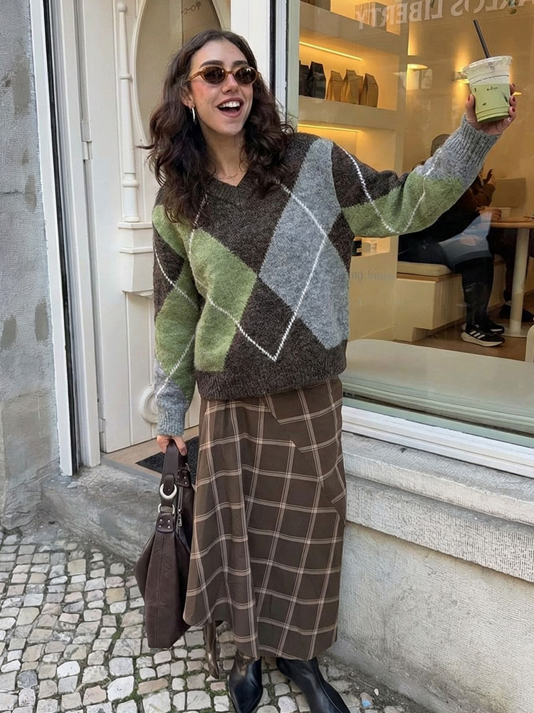 HH Women Fashion Argyle Knitte - مراجعة Vintage Fashion Trends 2026 وسعره