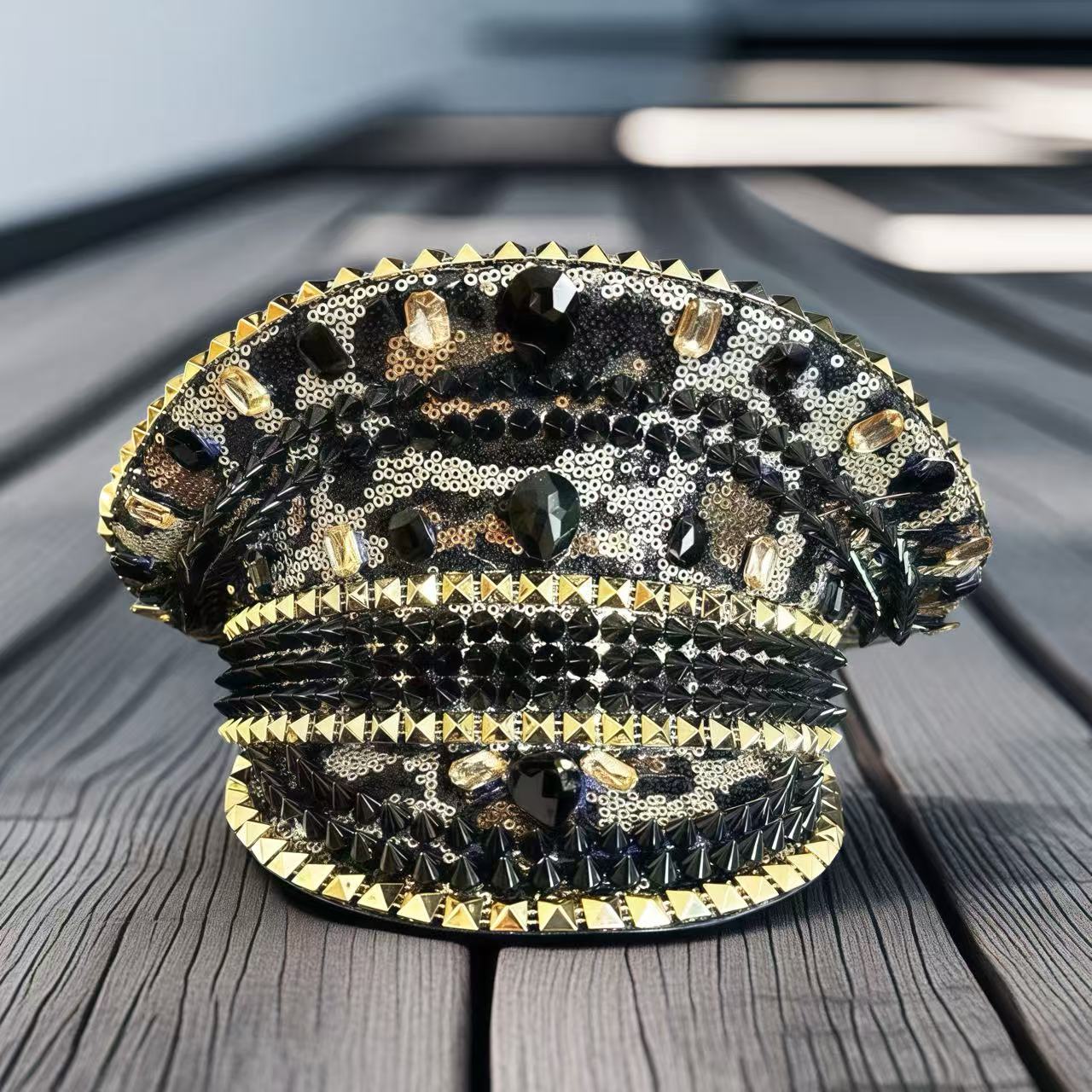 HongLuan Leopard Fashion Capta - مراجعة Vintage Fashion Hats وسعره