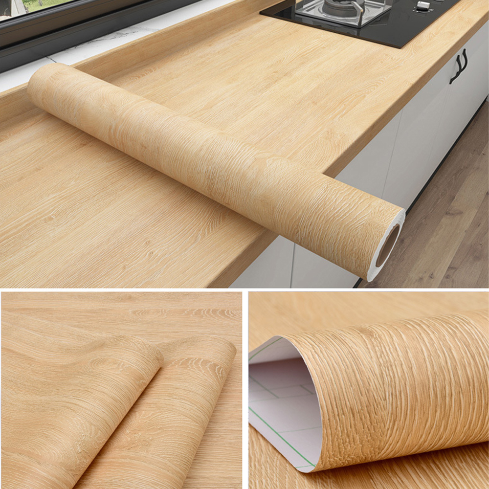 1pc Pvc Oil-proof Marble Wood  - مراجعة Vintage Fashion Wallpaper وسعره