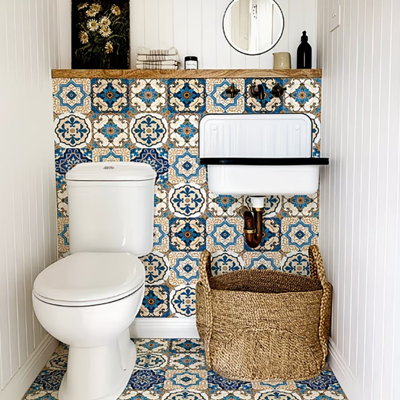 Waterproof European Retro Tile - مراجعة Vintage Fashion Wallpaper وسعره