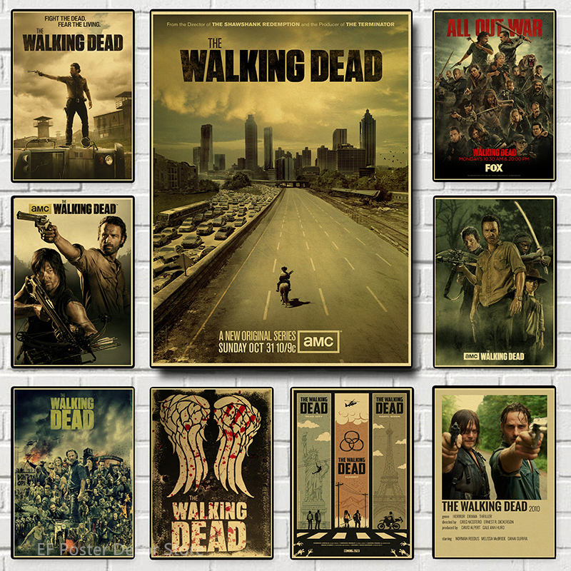 The Walking Dead Poster Rick G - مراجعة Vintage Fashion Wallpaper وسعره