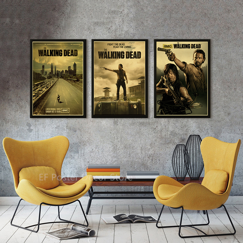 The Walking Dead Poster Rick G - مراجعة Vintage Fashion Wallpaper وسعره
