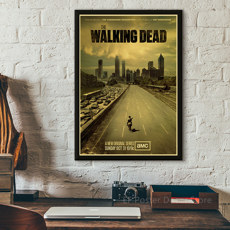 The Walking Dead Poster Rick G - مراجعة Vintage Fashion Wallpaper وسعره