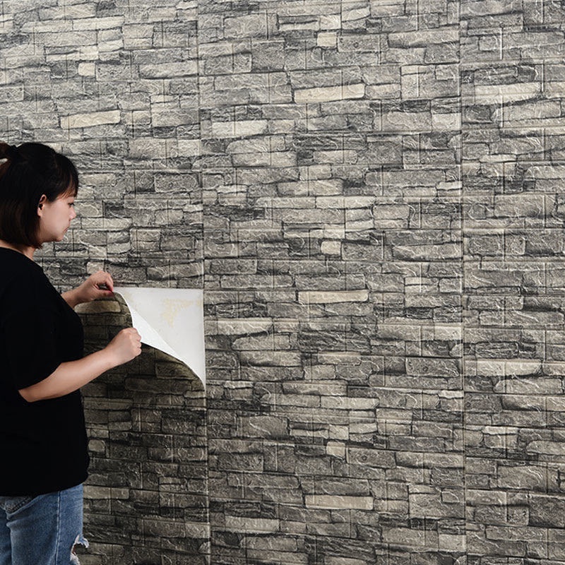 12Pcs 35*30cm High Quality 3D  - مراجعة Vintage Fashion Wallpaper وسعره