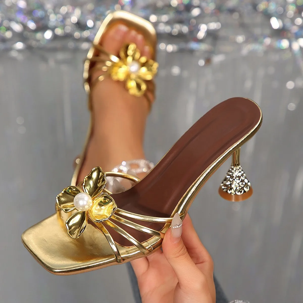 Vintage Metal Flower Crystal C - مراجعة Vintage Fashion Dress وسعره