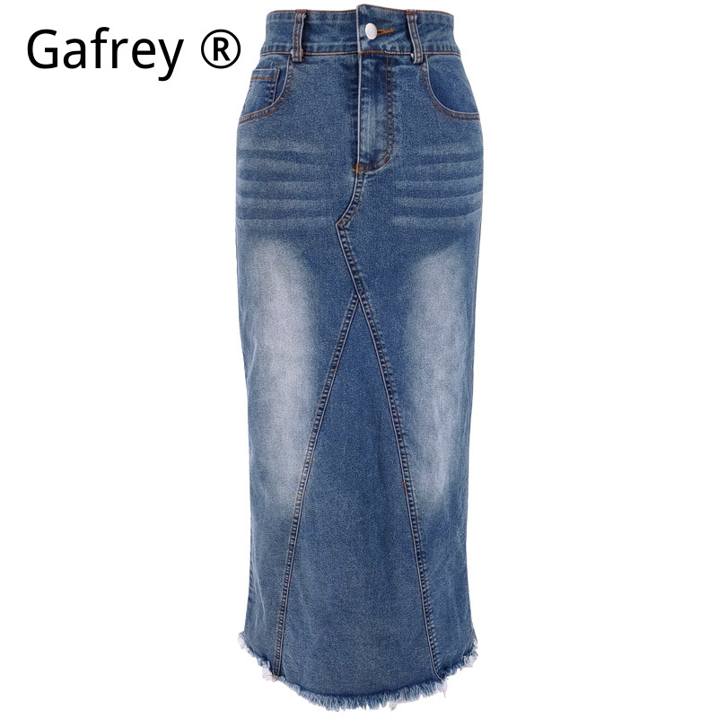 Women Denim Midi Skirt High Wa - مراجعة Vintage Fashion Streetwear وسعره