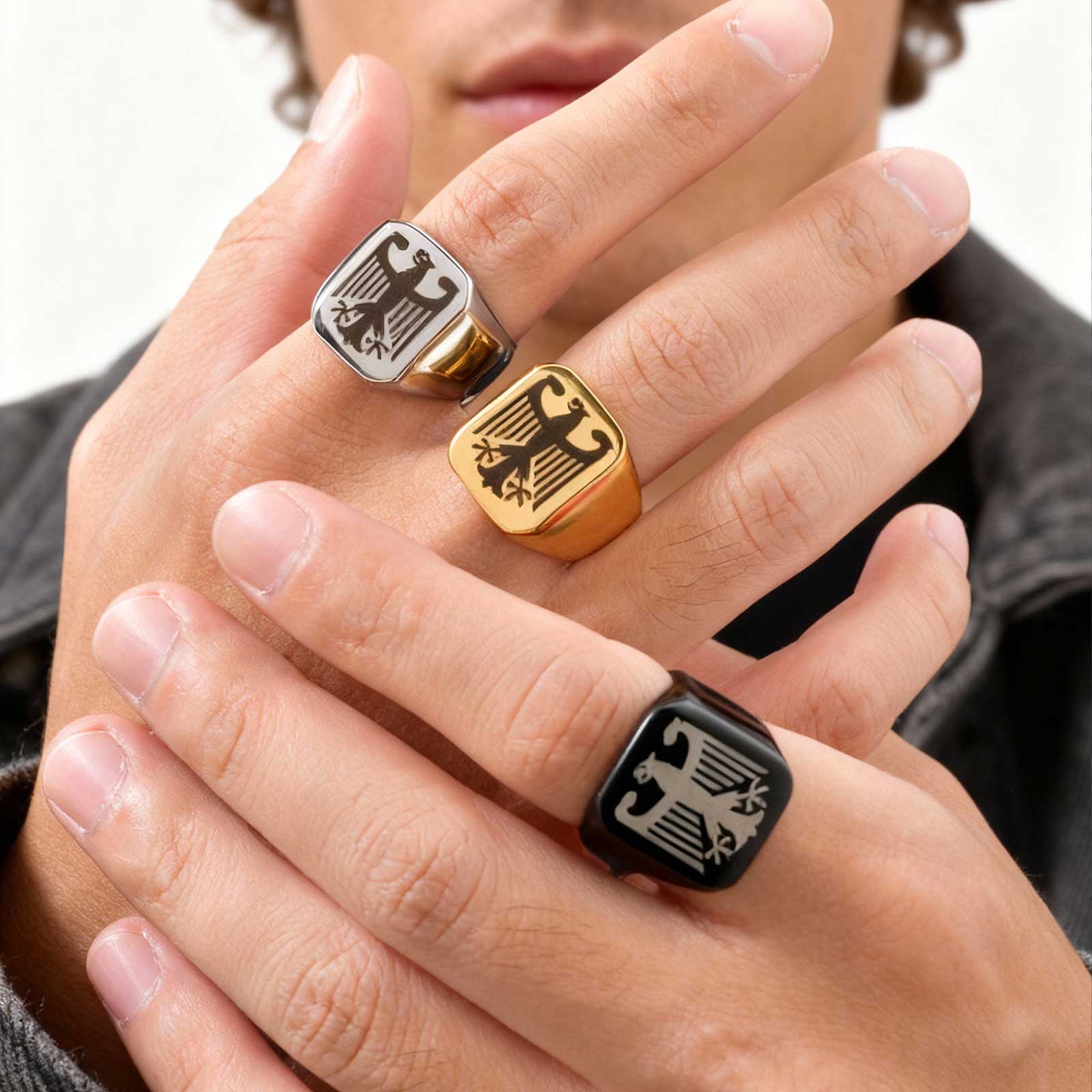 Custom Flying Hawk Eagle Ring  - مراجعة Vintage Fashion Guild وسعره