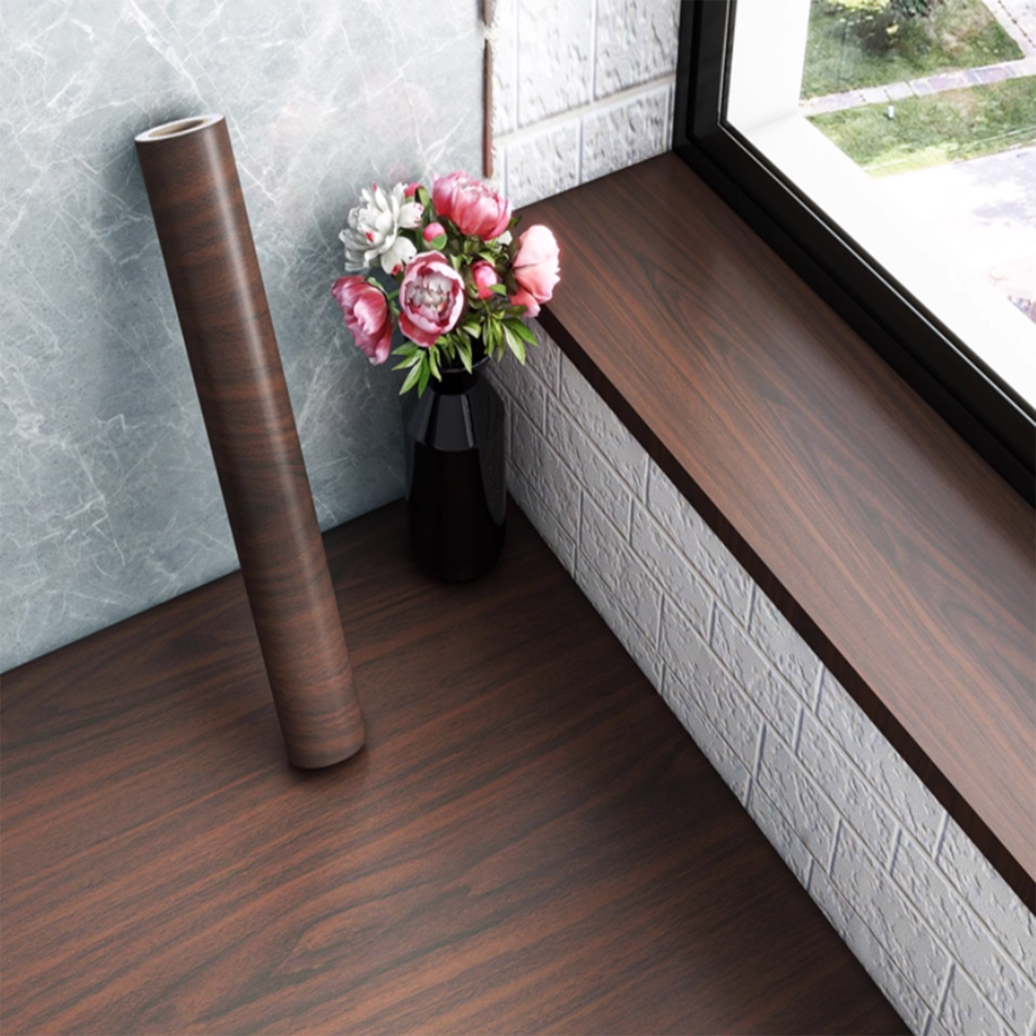 Vinyl Self-adhesive Waterproof - مراجعة Vintage Fashion Wallpaper وسعره