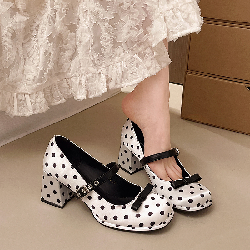 Vintage Thick Heel Polka Dot W - مراجعة Vintage Fashion Dress وسعره