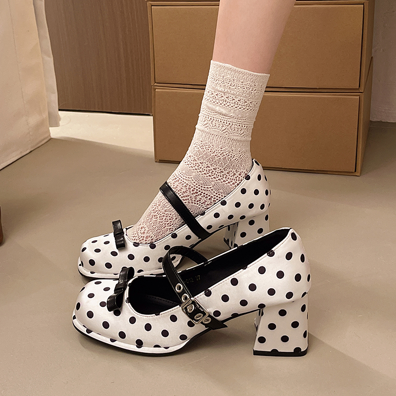 Vintage Thick Heel Polka Dot W - مراجعة Vintage Fashion Dress وسعره