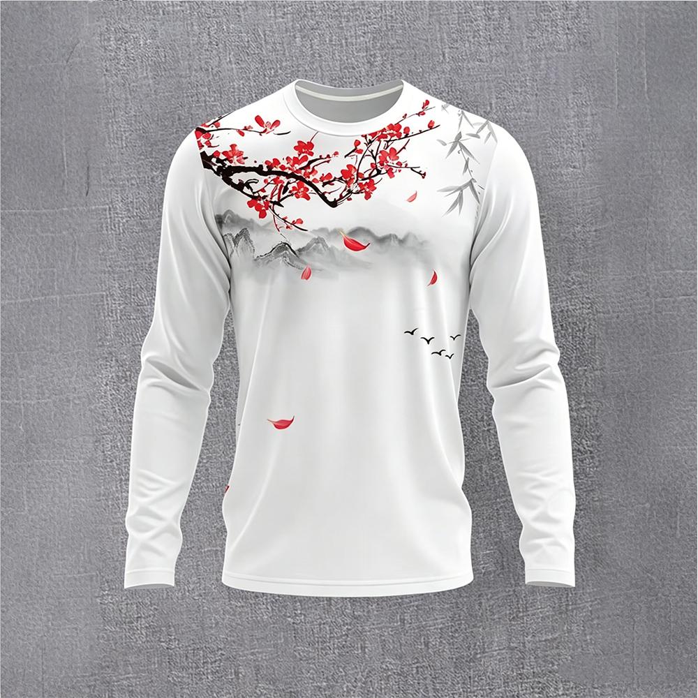Chinese Style Ink Plum Blossom - مراجعة Vintage Fashion For Men وسعره