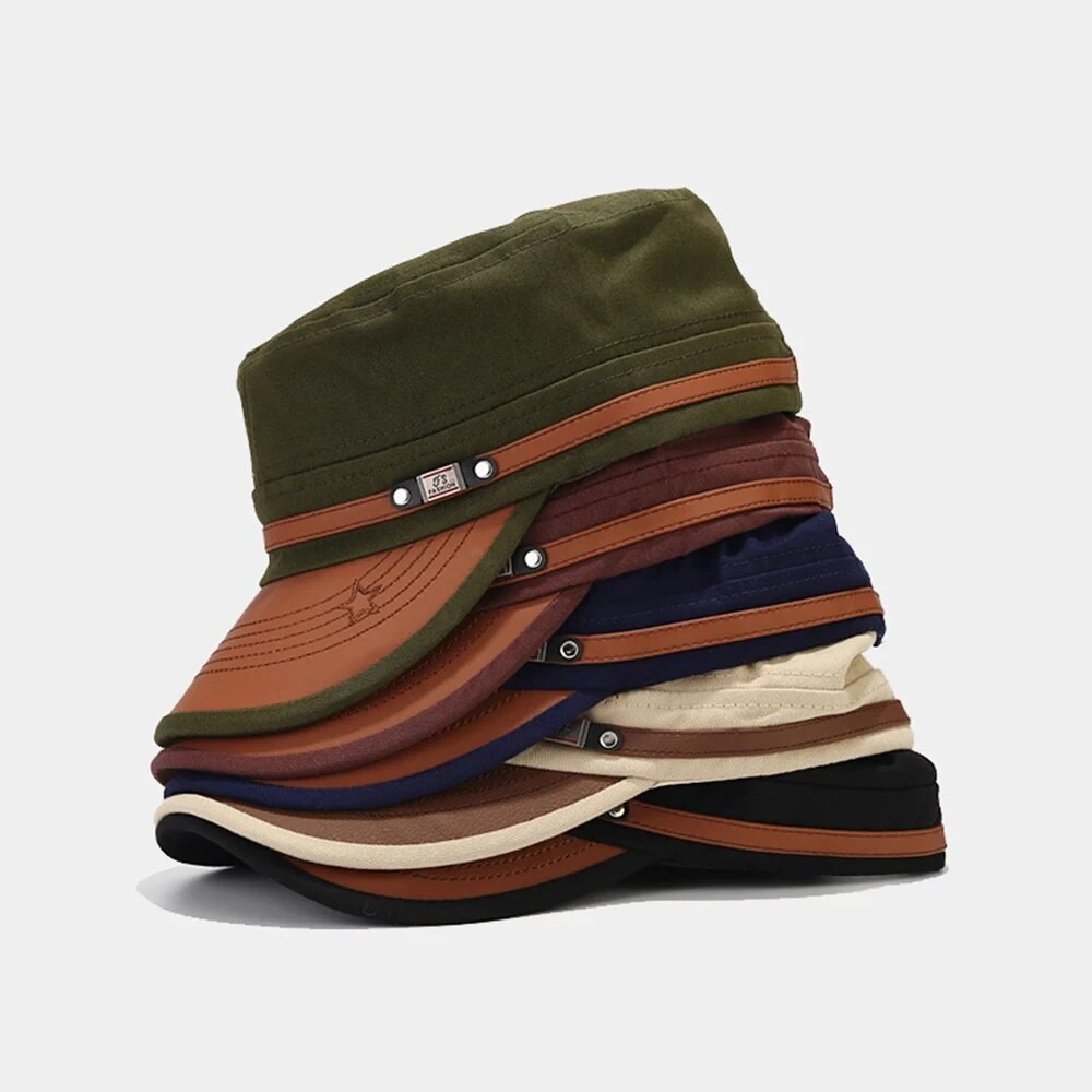 Casual Cadet Hat Man Flat Top  - مراجعة Vintage Fashion Hats وسعره