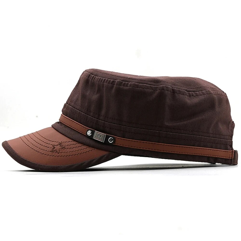 Casual Cadet Hat Man Flat Top  - مراجعة Vintage Fashion Hats وسعره