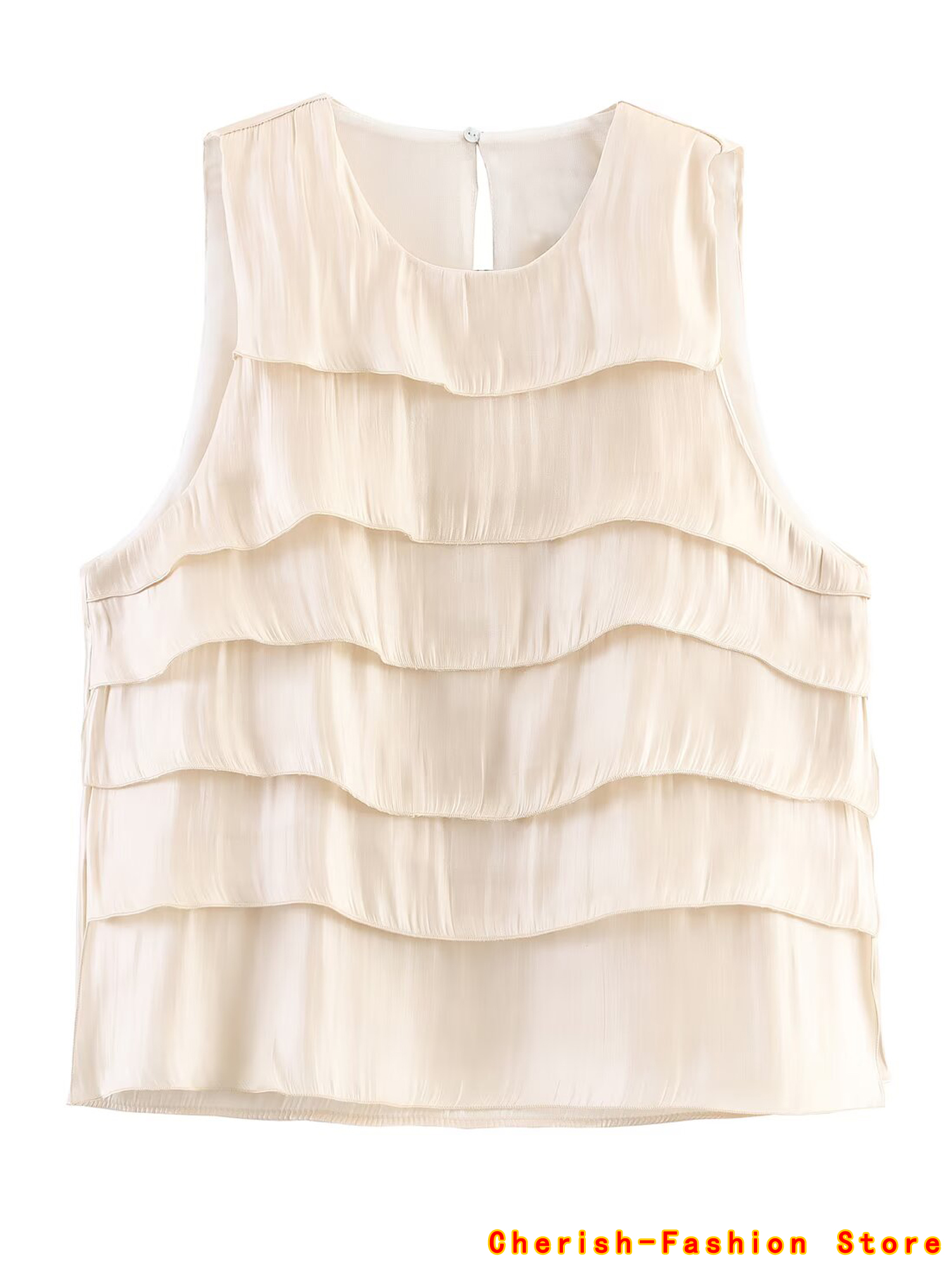 Women Fashion Beige Tierred Ru - مراجعة Vintage Fashion Style Female وسعره
