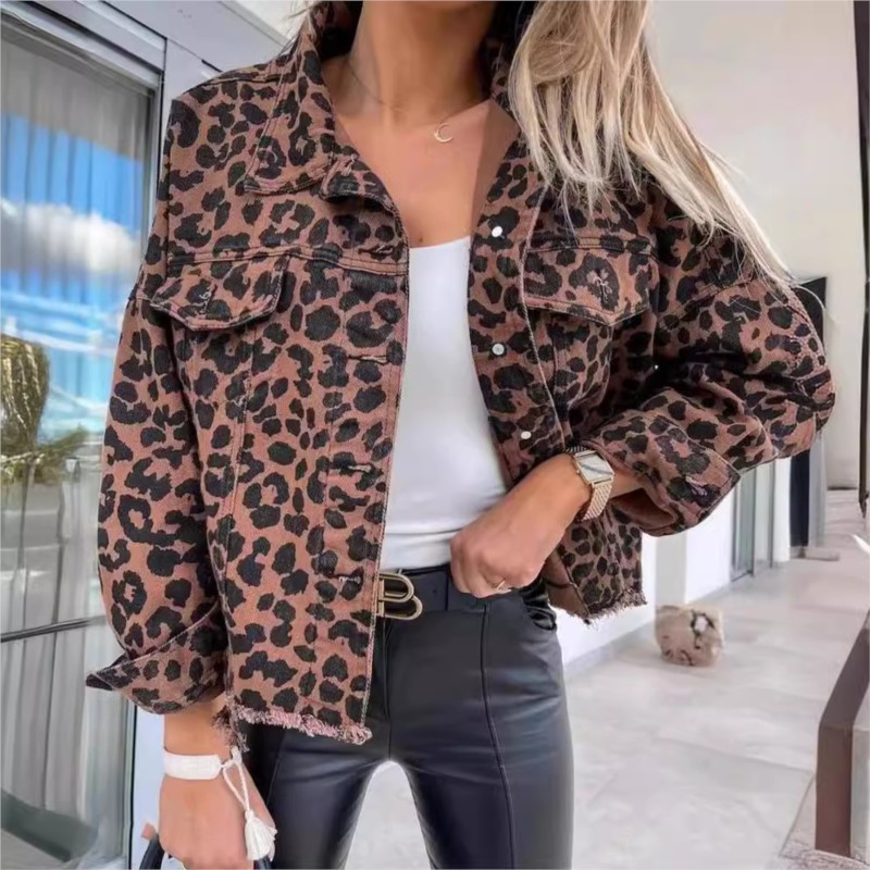 Spring Autumn Vintage Leopard  - مراجعة Vintage Fashion Style Female وسعره