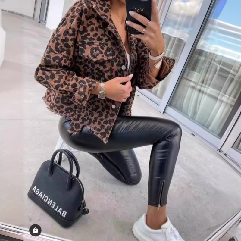 Spring Autumn Vintage Leopard  - مراجعة Vintage Fashion Style Female وسعره