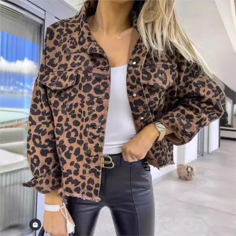 Spring Autumn Vintage Leopard  - مراجعة Vintage Fashion Style Female وسعره
