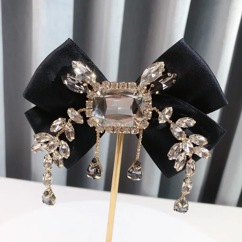 New Fabric Bowknot Brooch Rhin - مراجعة Vintage Fashion Style Female وسعره