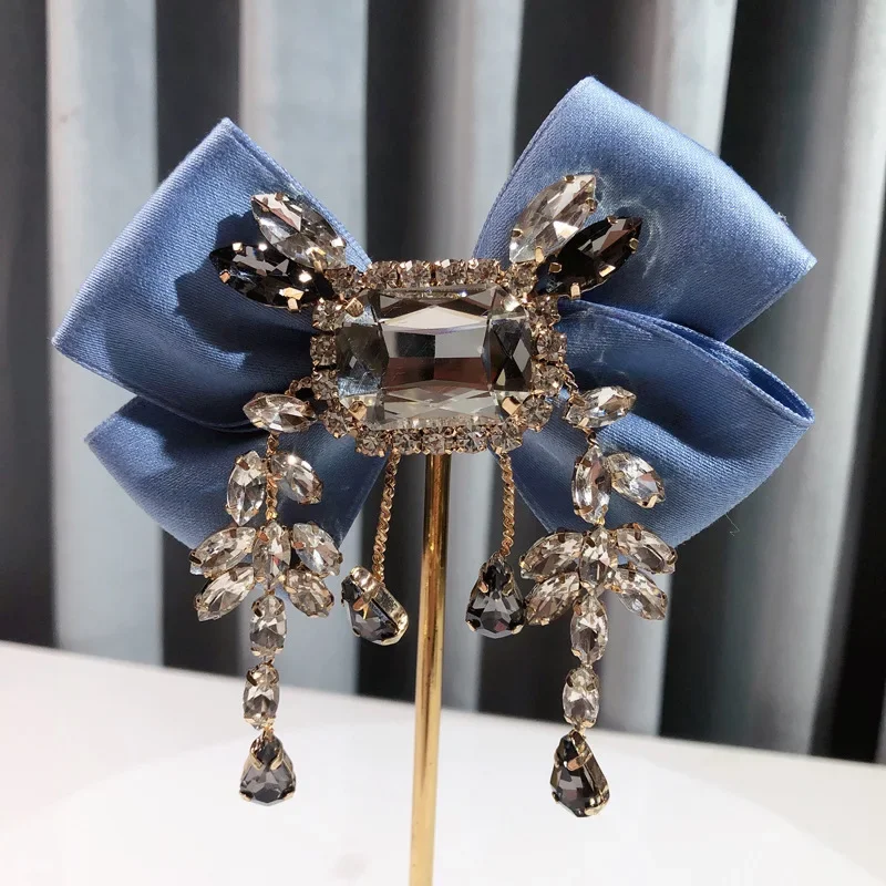 New Fabric Bowknot Brooch Rhin - مراجعة Vintage Fashion Style Female وسعره