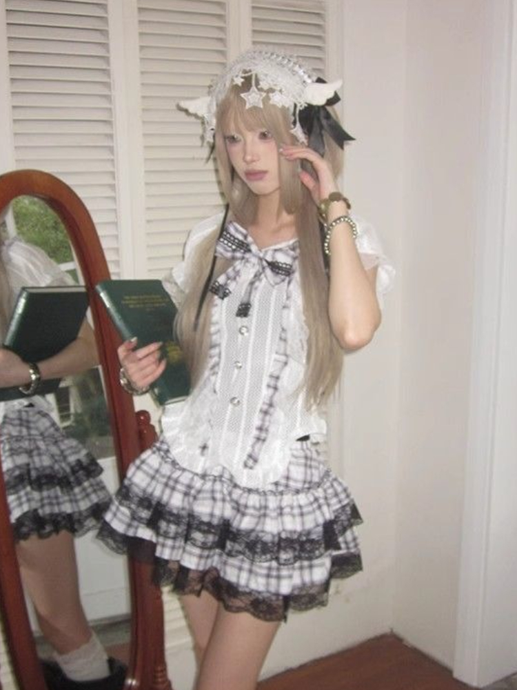 Japanese Sweet Preppy Style 2  - مراجعة Vintage Fashion Style Female وسعره