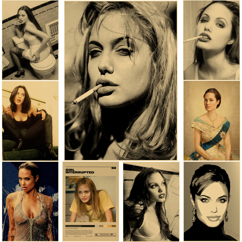 Angelina Jolie Vintage Poster  - مراجعة Vintage Fashion Wallpaper وسعره