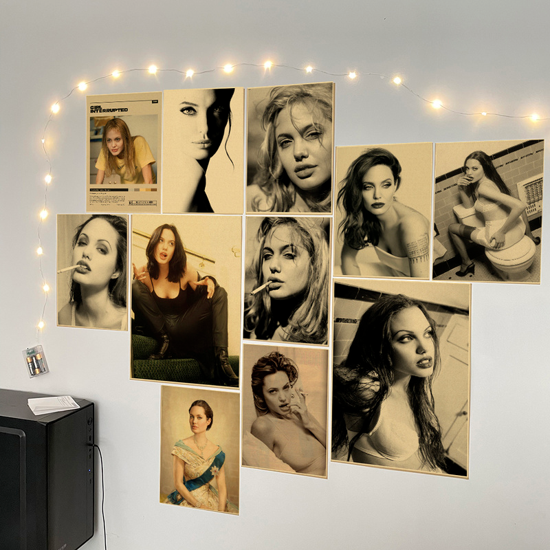 Angelina Jolie Vintage Poster  - مراجعة Vintage Fashion Wallpaper وسعره