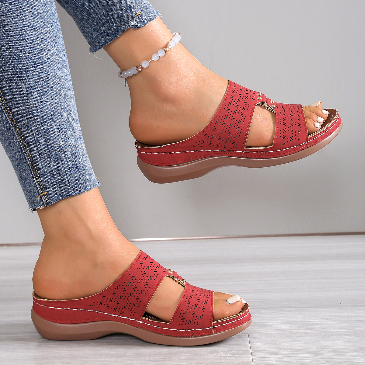 2026 Summer Women Wedge Slippe - مراجعة Vintage Old Fashion وسعره